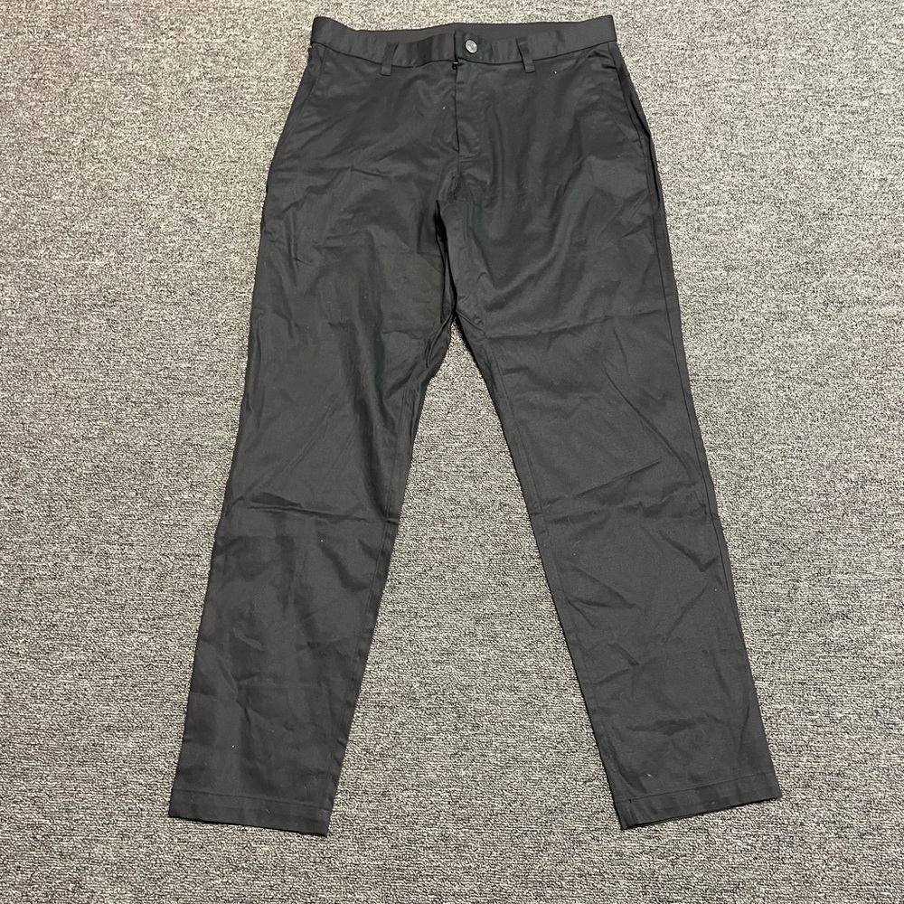 Fabletics The High Side Chino Slim Fit Mens 32x32 Black Active NWOT